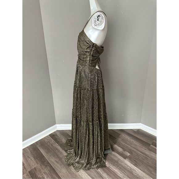 A.L.C. Kai Metallic Halter Maxi Dress - Picture 6 of 9